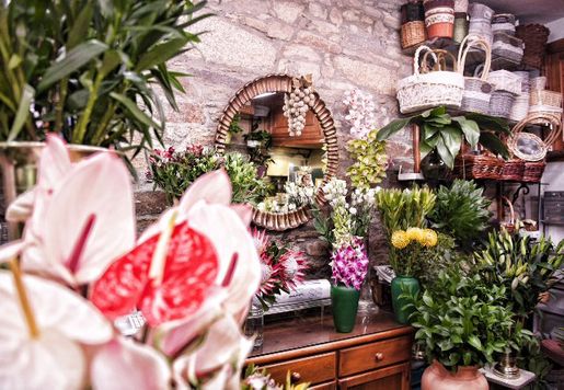 Floristería Pétalos flores y espejo
